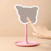 Butterfly LED Makeup Mirror with Storage Base